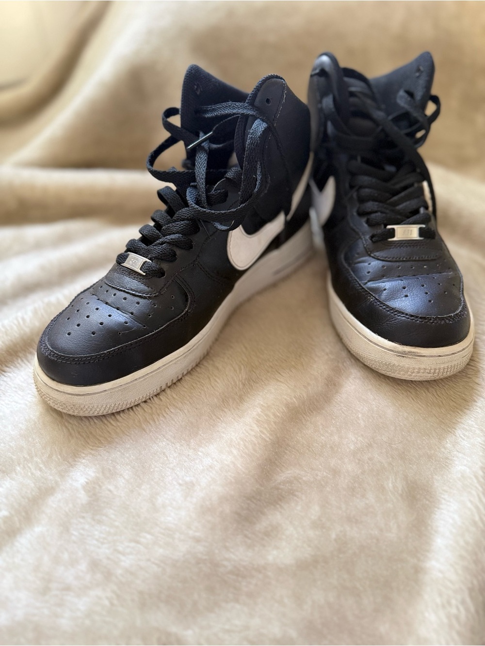Nike Black and White High-Top Sneakers